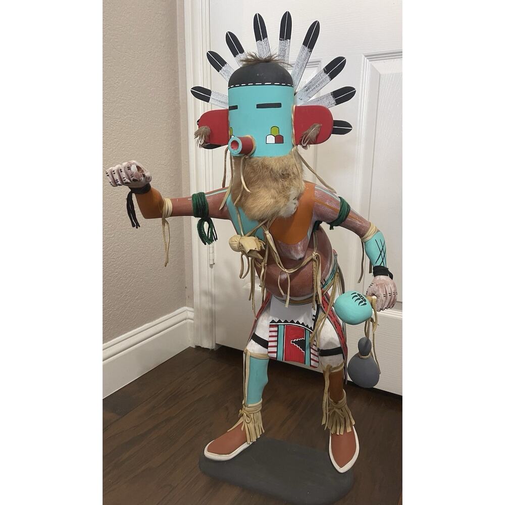 Native Hopi Kachina Doll Morning Sing Dancer Kachina by Artist Manuel Loma (?)
